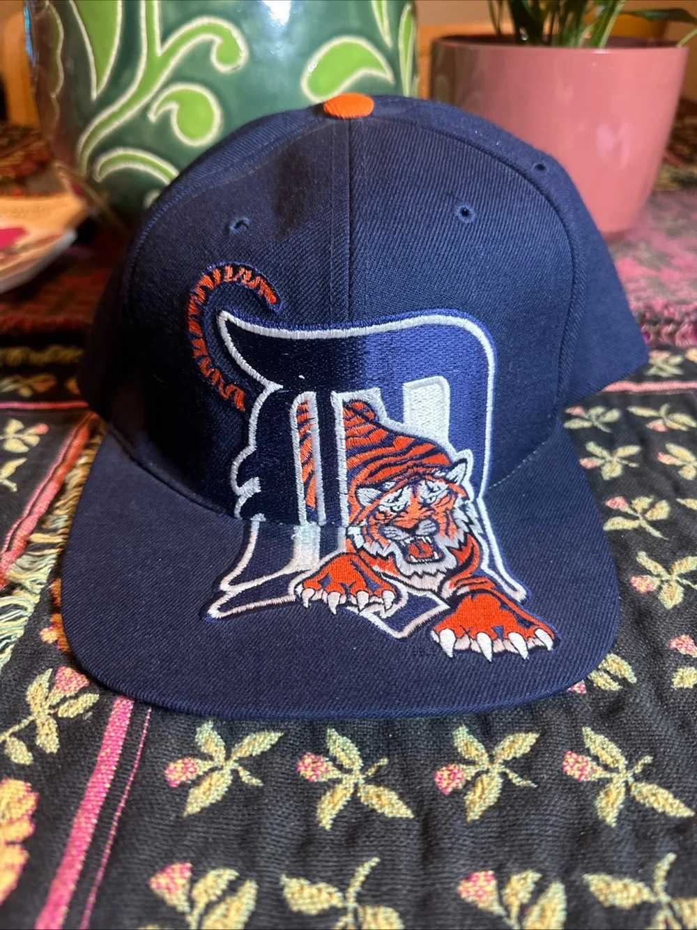 Rare Vintage Detroit Tigers Wool SnapBack hat American needle Embroidered Brim